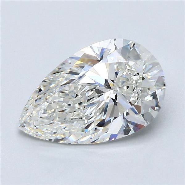 2.52ct H SI1 Rare Carat Ideal Cut Pear Diamond