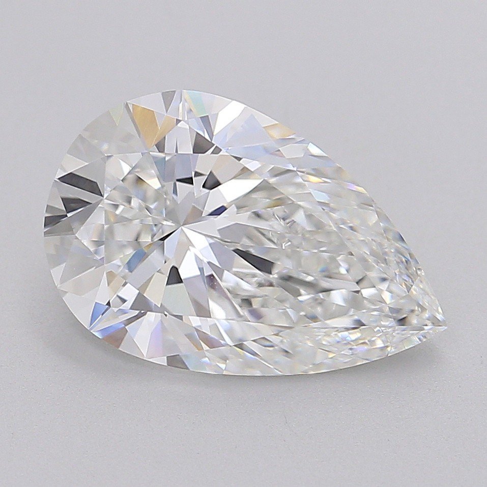 4.52ct F VVS2 Rare Carat Ideal Cut Pear Lab Grown Diamond