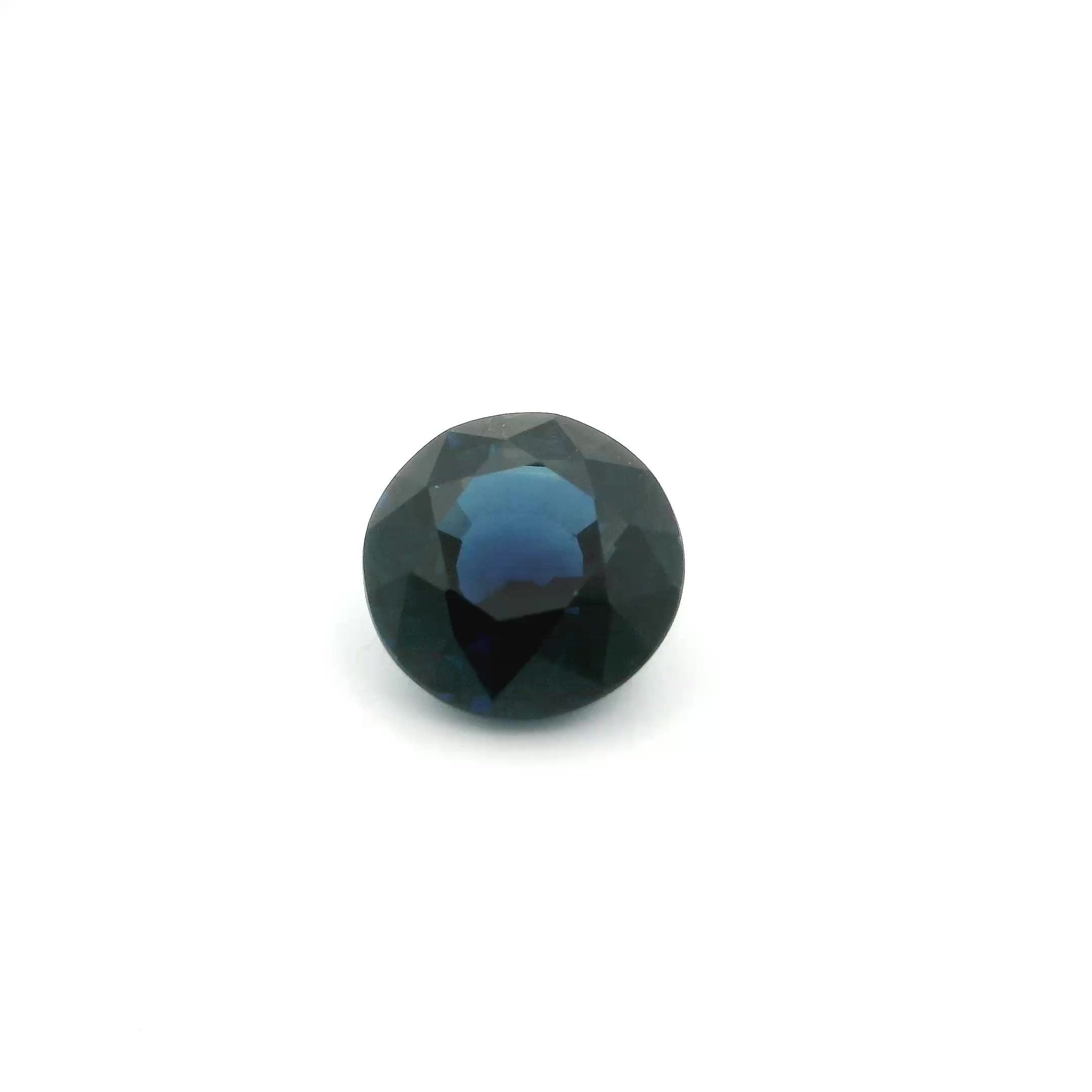 2.16 Carat Vivid Blue Round Sapphire