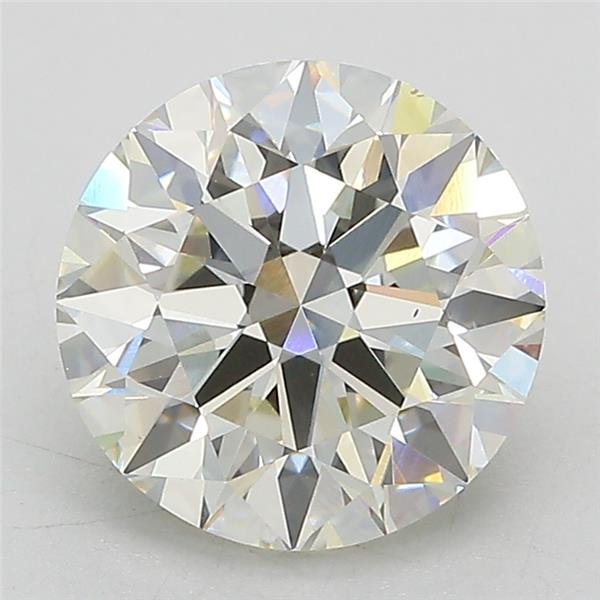 3.01ct J VS2 Excellent Cut Round Lab Grown Diamond