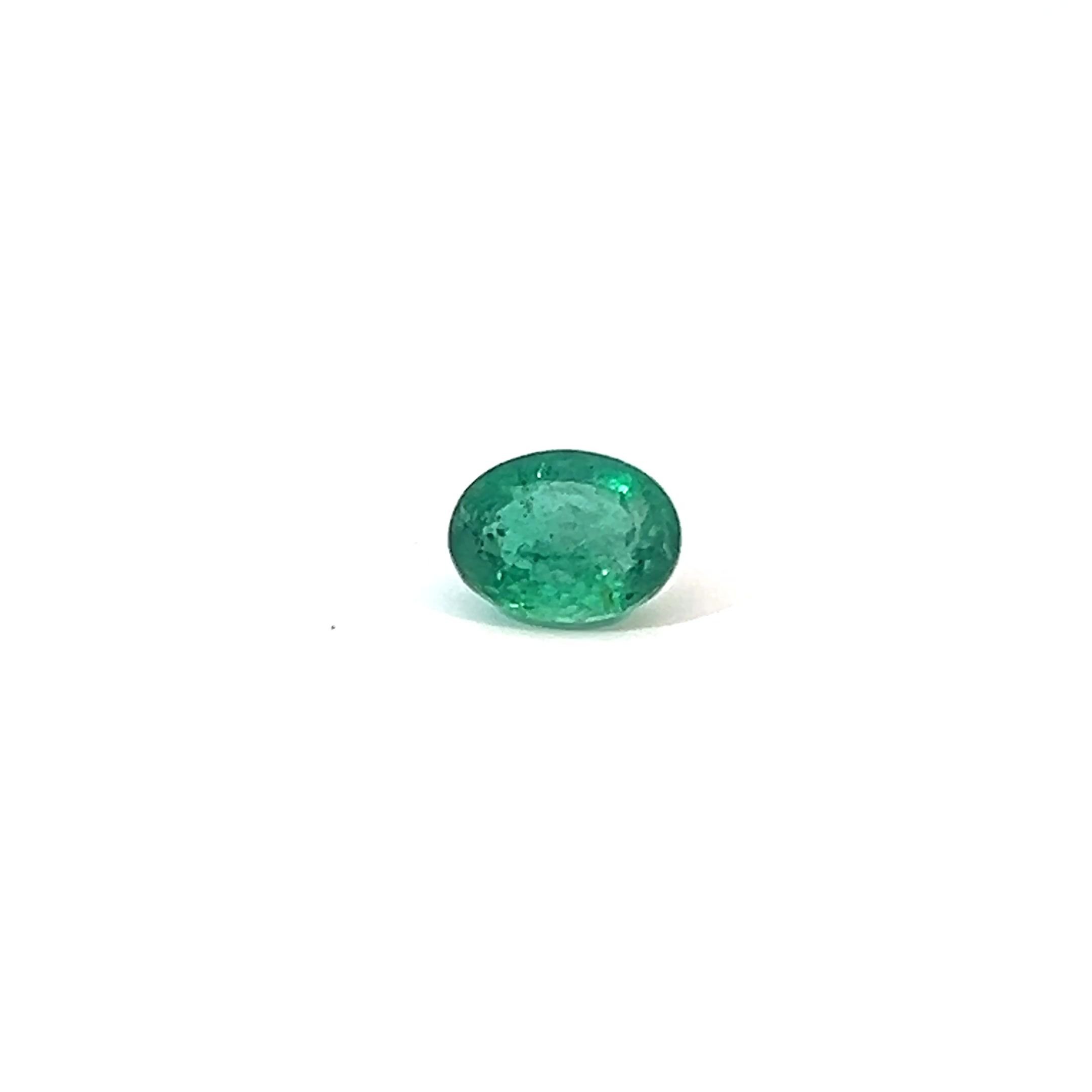 1.11 Carat Green Oval Emerald