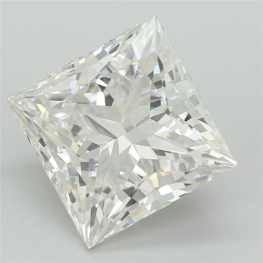 5.05ct E VVS2 Rare Carat Ideal Cut Princess Lab Grown Diamond