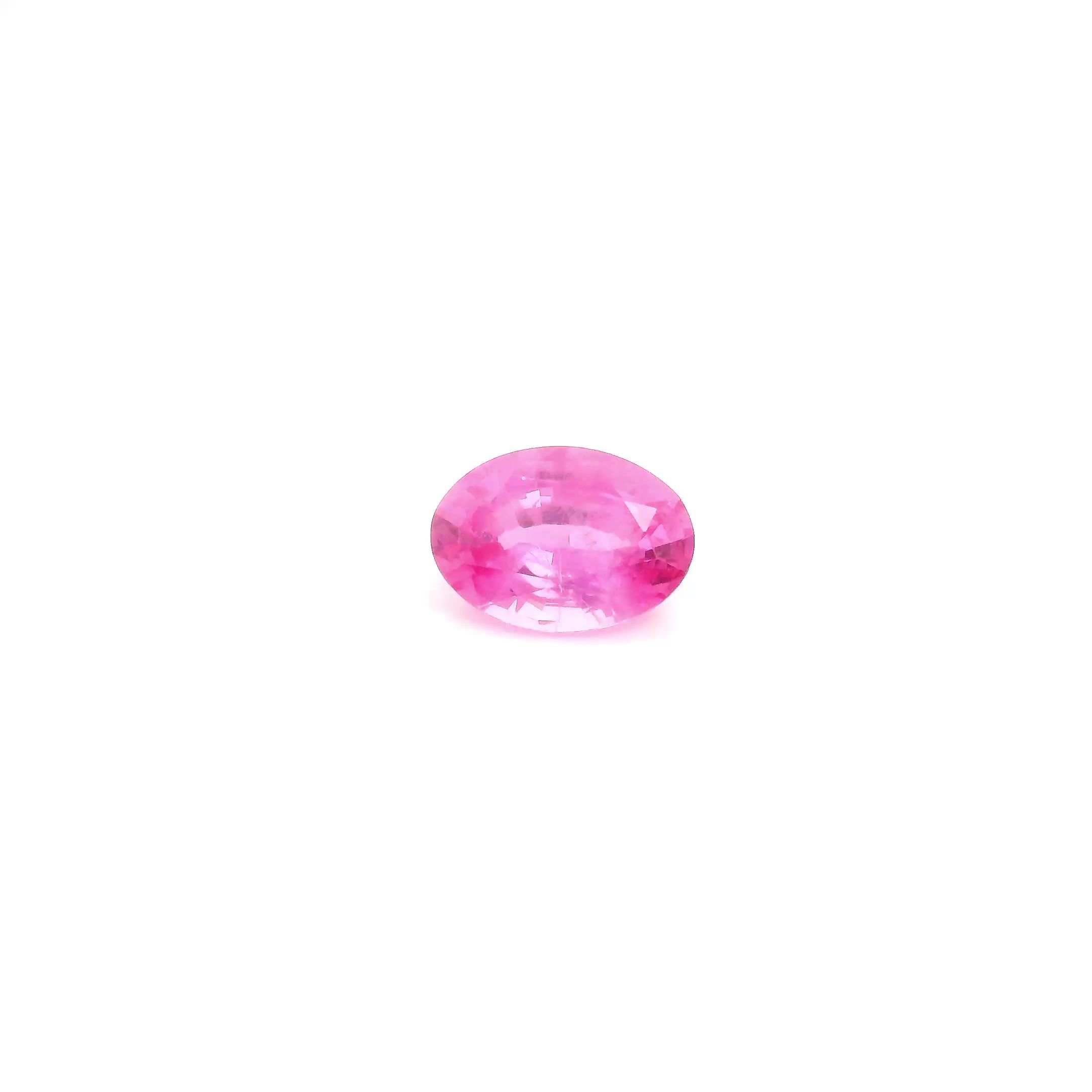 0.76 Carat Pink Oval Sapphire