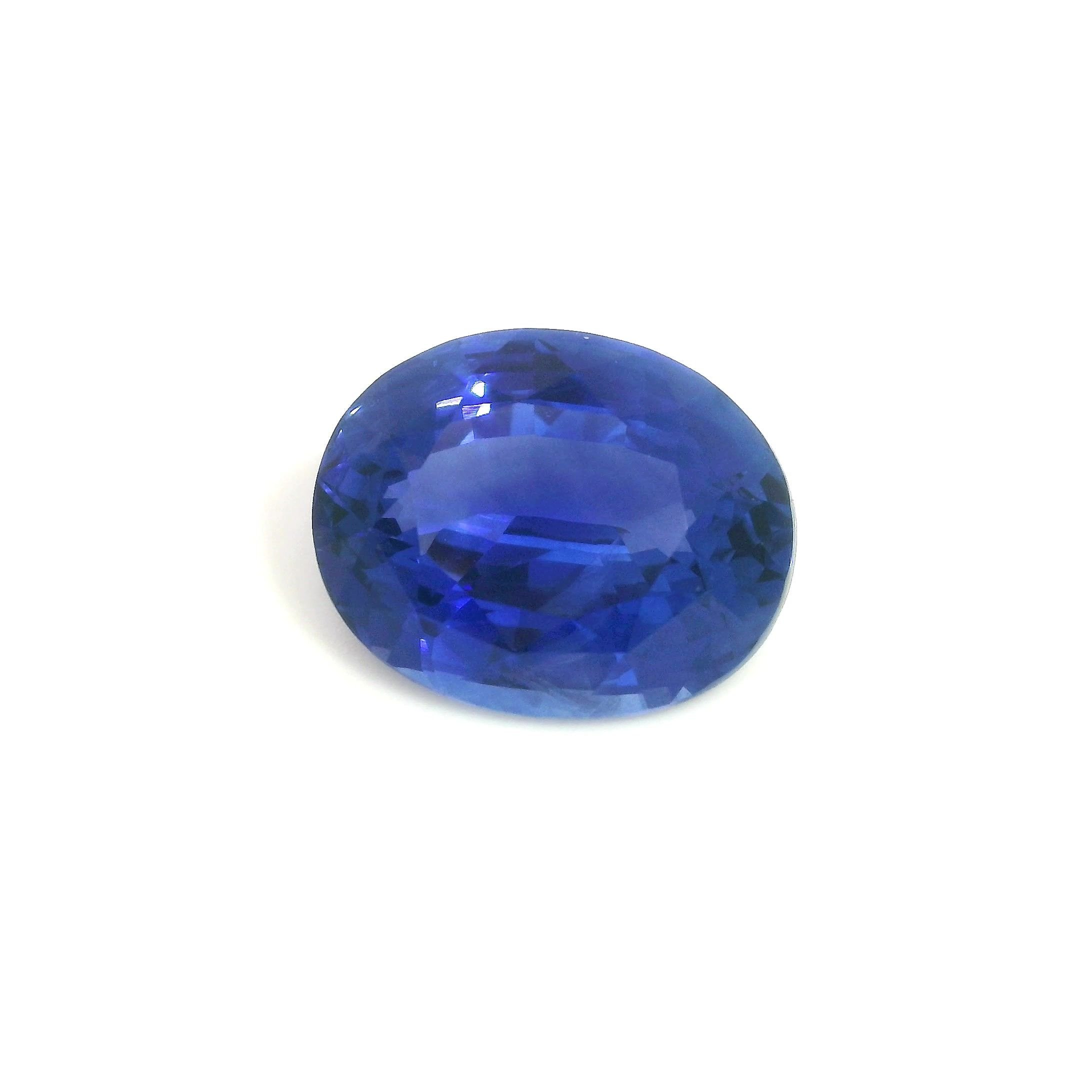 6.71 Carat Blue Oval Sapphire