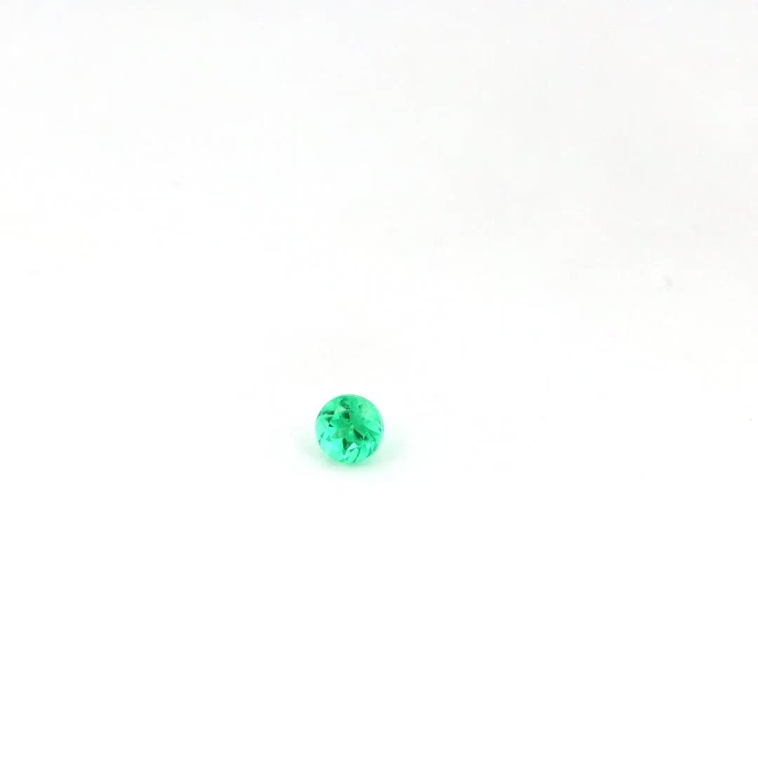 0.16 Carat Green Round Emerald