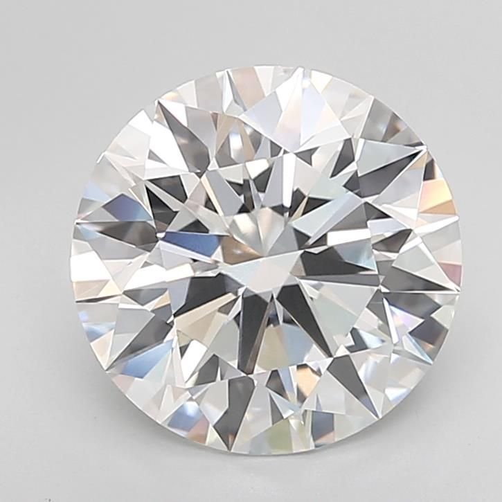 5.18ct F VVS2 Rare Carat Ideal Cut Round Lab Grown Diamond