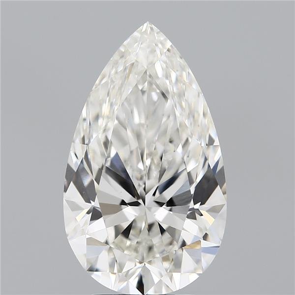 5.37ct H VS2 Rare Carat Ideal Cut Pear Lab Grown Diamond