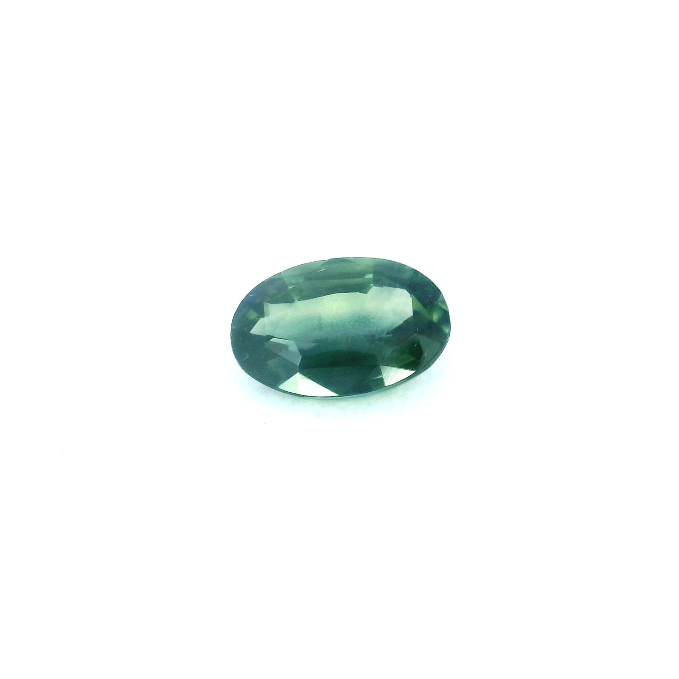 0.61 Carat Green Oval Sapphire
