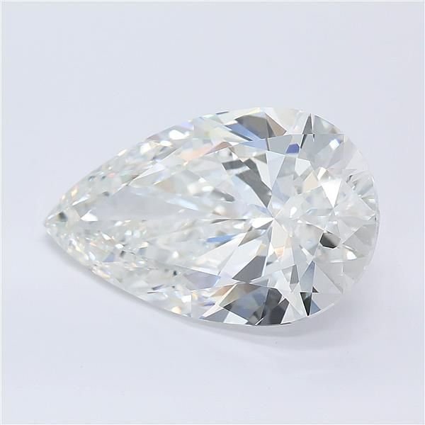 6.51ct E VVS2 Very Good Cut Pear Lab Grown Diamond