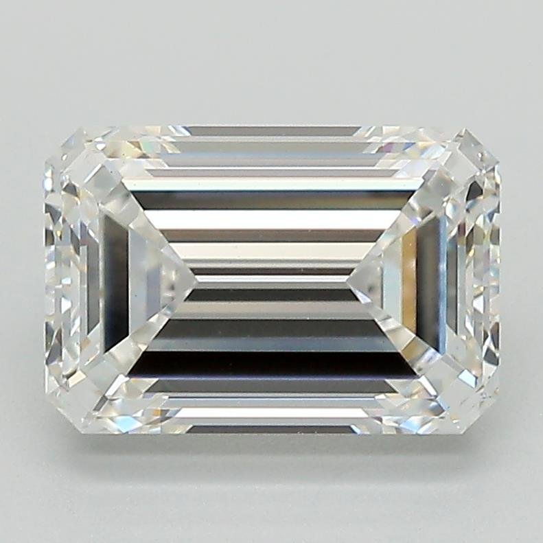 2.54ct F VS1 Rare Carat Ideal Cut Emerald Lab Grown Diamond