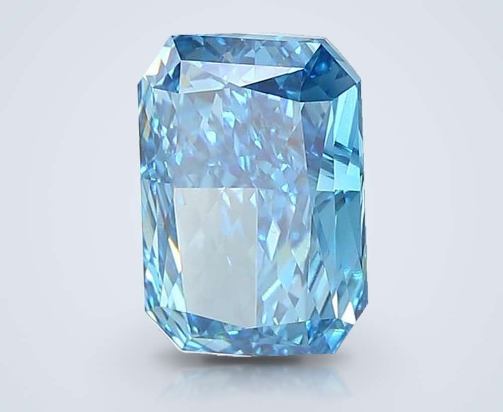 7.03 Ct. Fancy Vivid Blue Radiant Lab Diamond