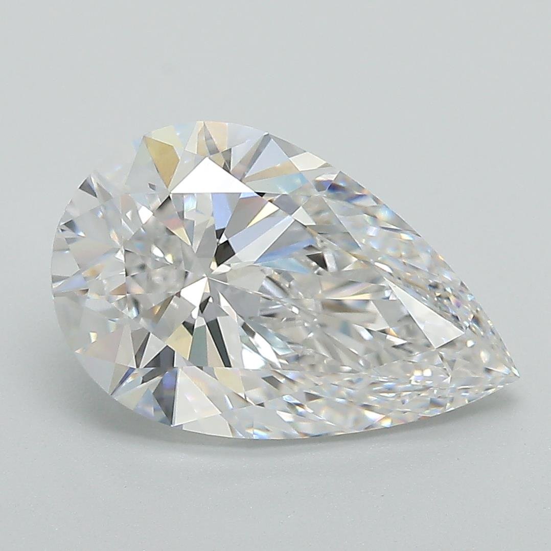 3.39ct E VVS2 Rare Carat Ideal Cut Pear Lab Grown Diamond