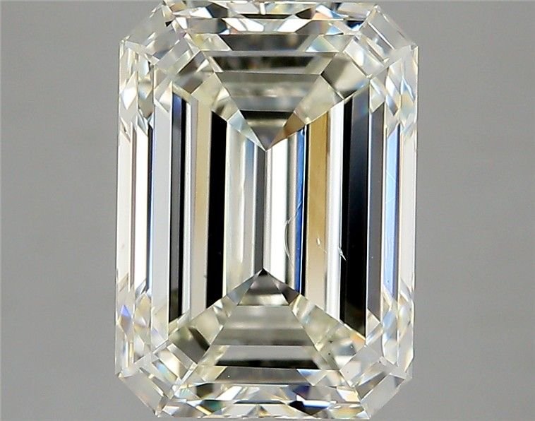 5.01ct K SI1 Rare Carat Ideal Cut Emerald Diamond