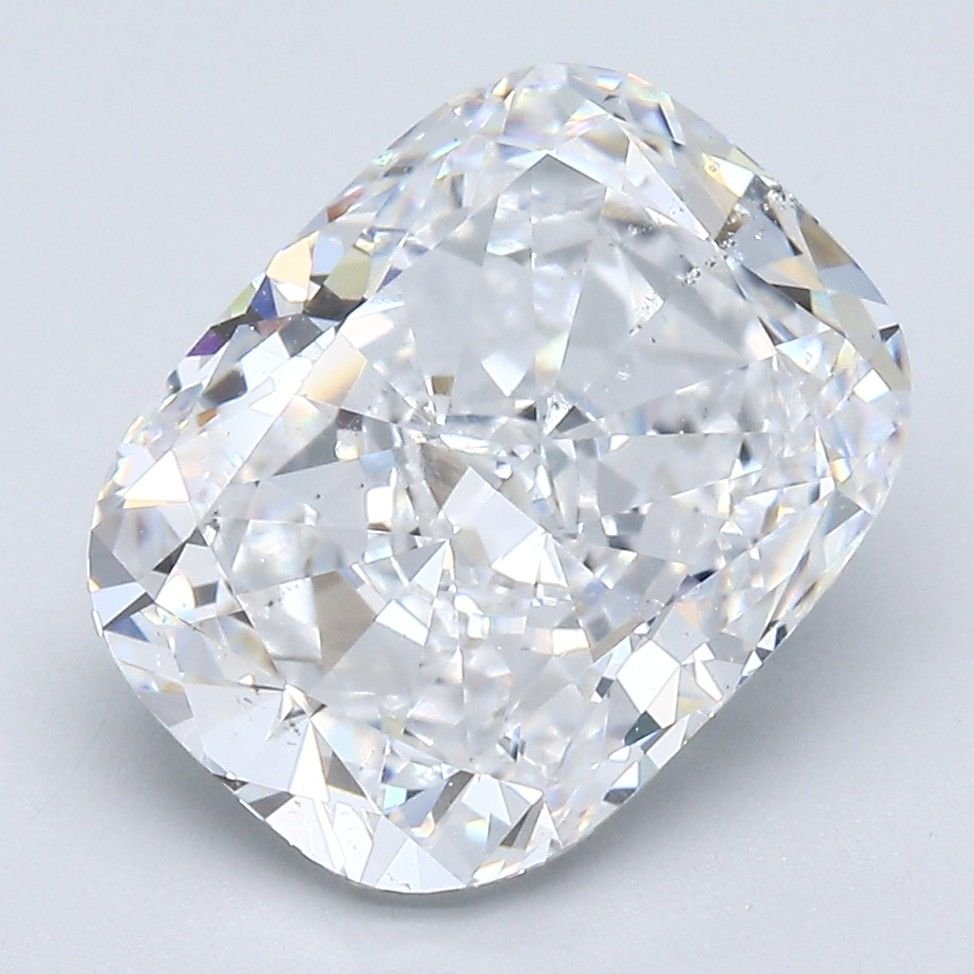 5.02ct D SI2 Very Good Cut Cushion Diamond