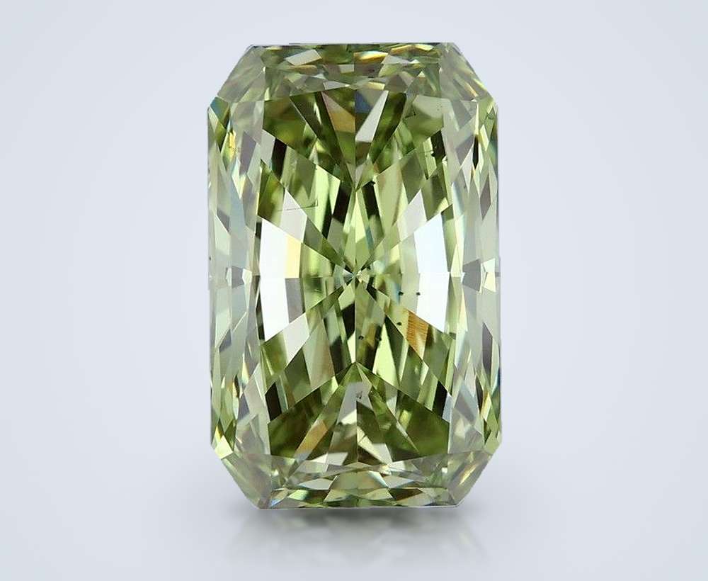 3.03 Ct. Fancy Vivid Green Radiant Lab Diamond