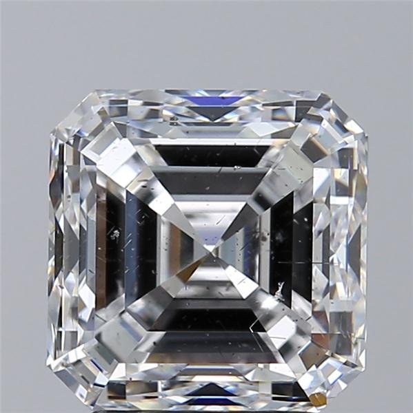 3.01ct D SI2 Very Good Cut Asscher Diamond