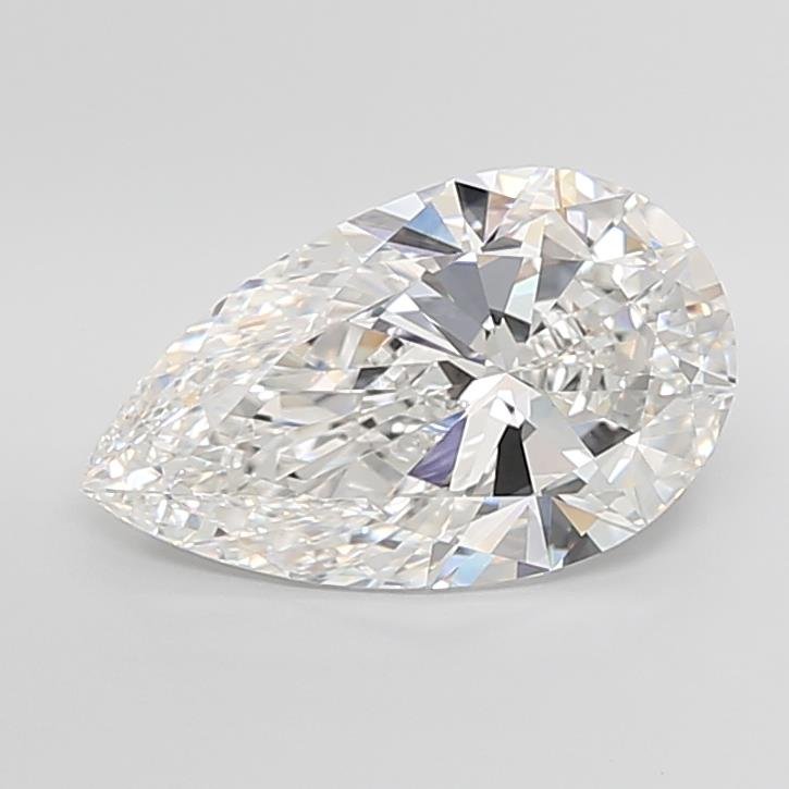 7.03ct F VVS2 Rare Carat Ideal Cut Pear Lab Grown Diamond
