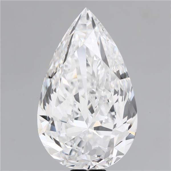 25.05ct D VVS2 Rare Carat Ideal Cut Pear Diamond