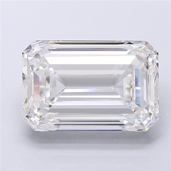 5.23ct E VVS2 Rare Carat Ideal Cut Emerald Lab Grown Diamond
