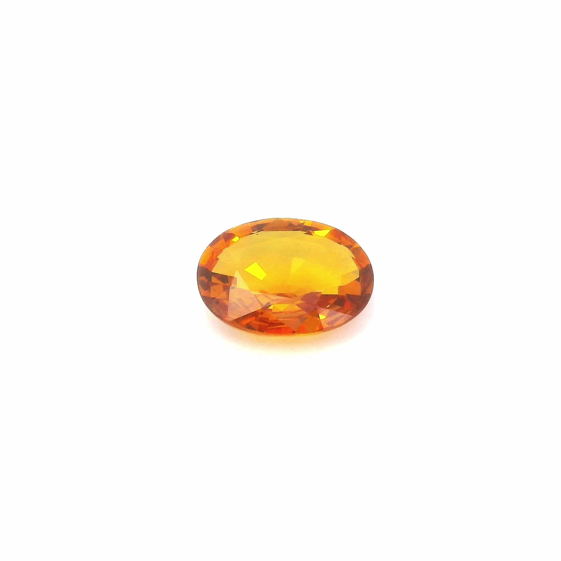 2.81 Carat Orange Oval Sapphire