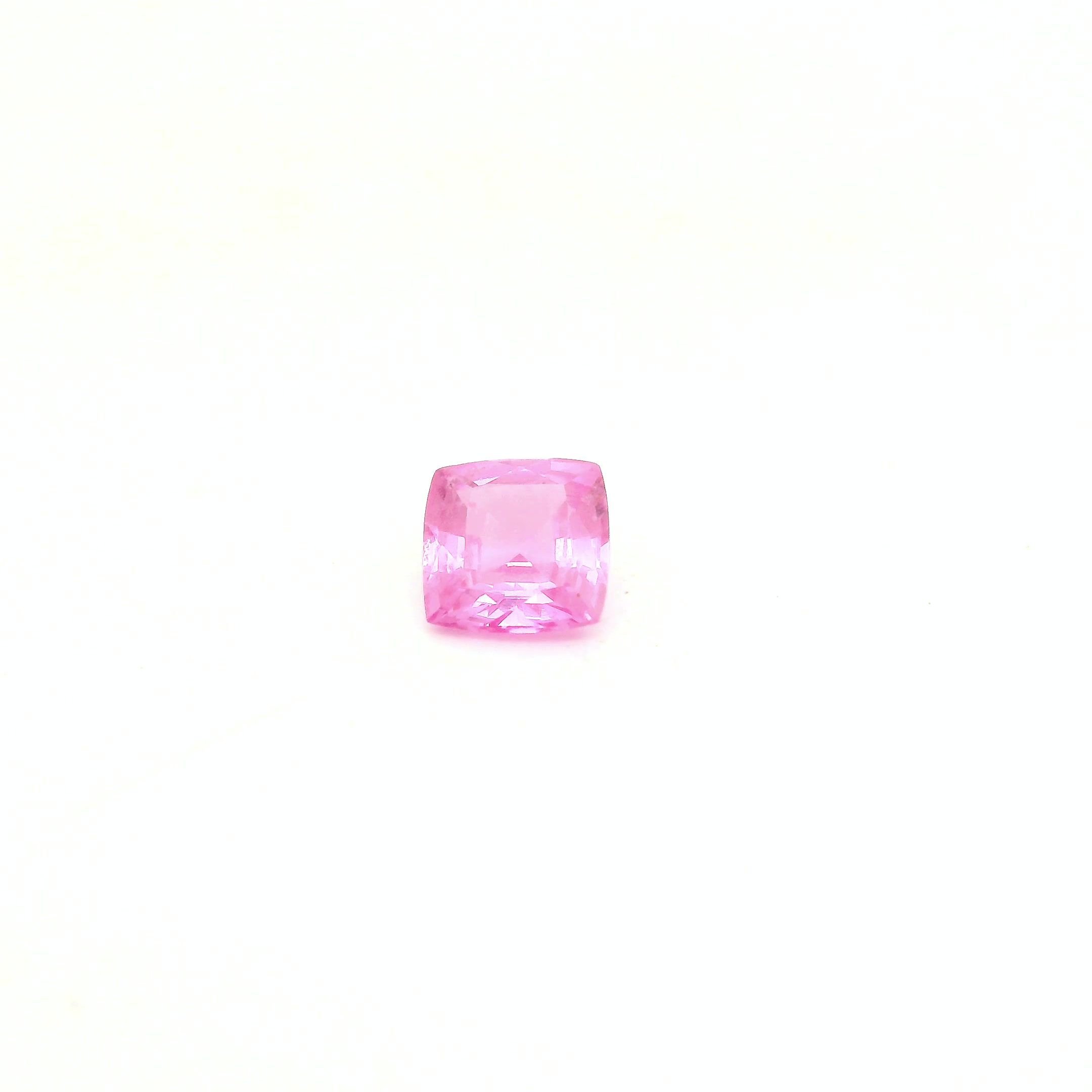 0.52 Carat Pink Cushion Sapphire