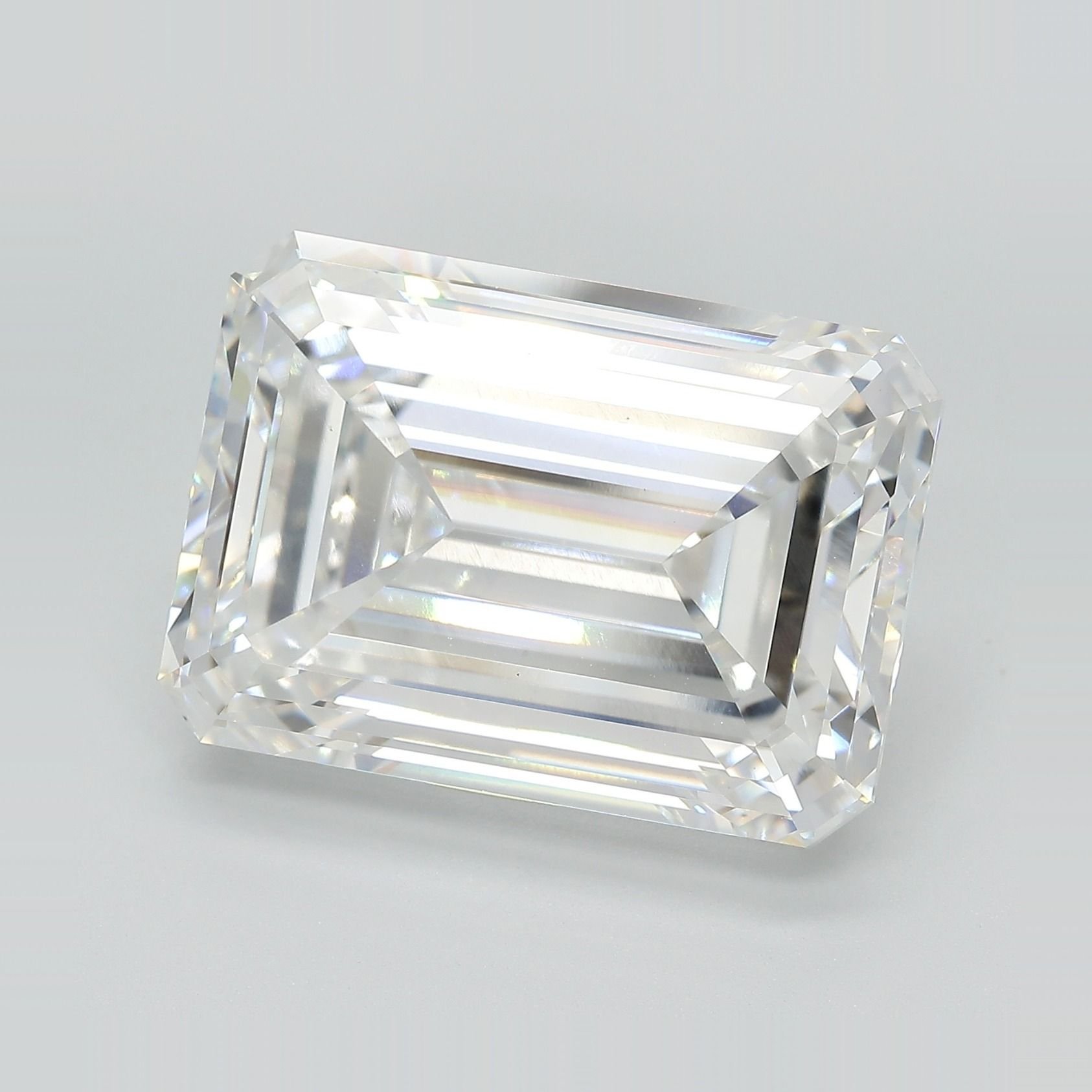 20.63ct F VS1 Rare Carat Ideal Cut Emerald Lab Grown Diamond