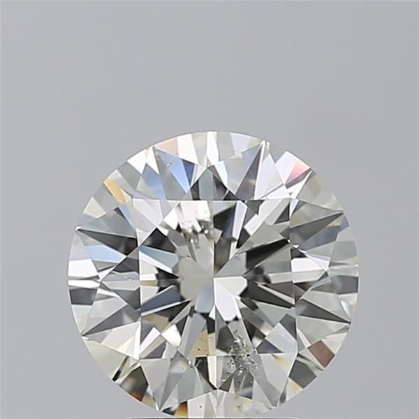 3.01ct I SI2 Rare Carat Ideal Cut Round Diamond