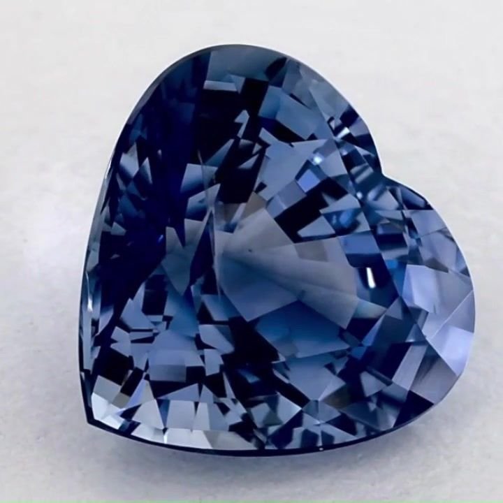 3.74 Carat Blue Heart Sapphire