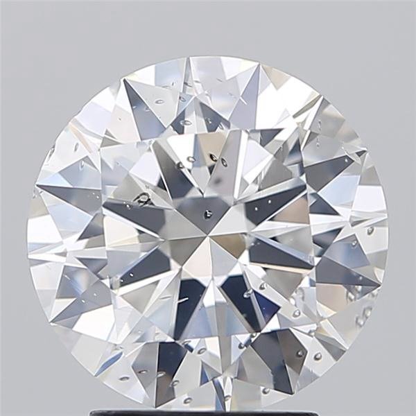 3.01ct G SI2 Rare Carat Ideal Cut Round Diamond