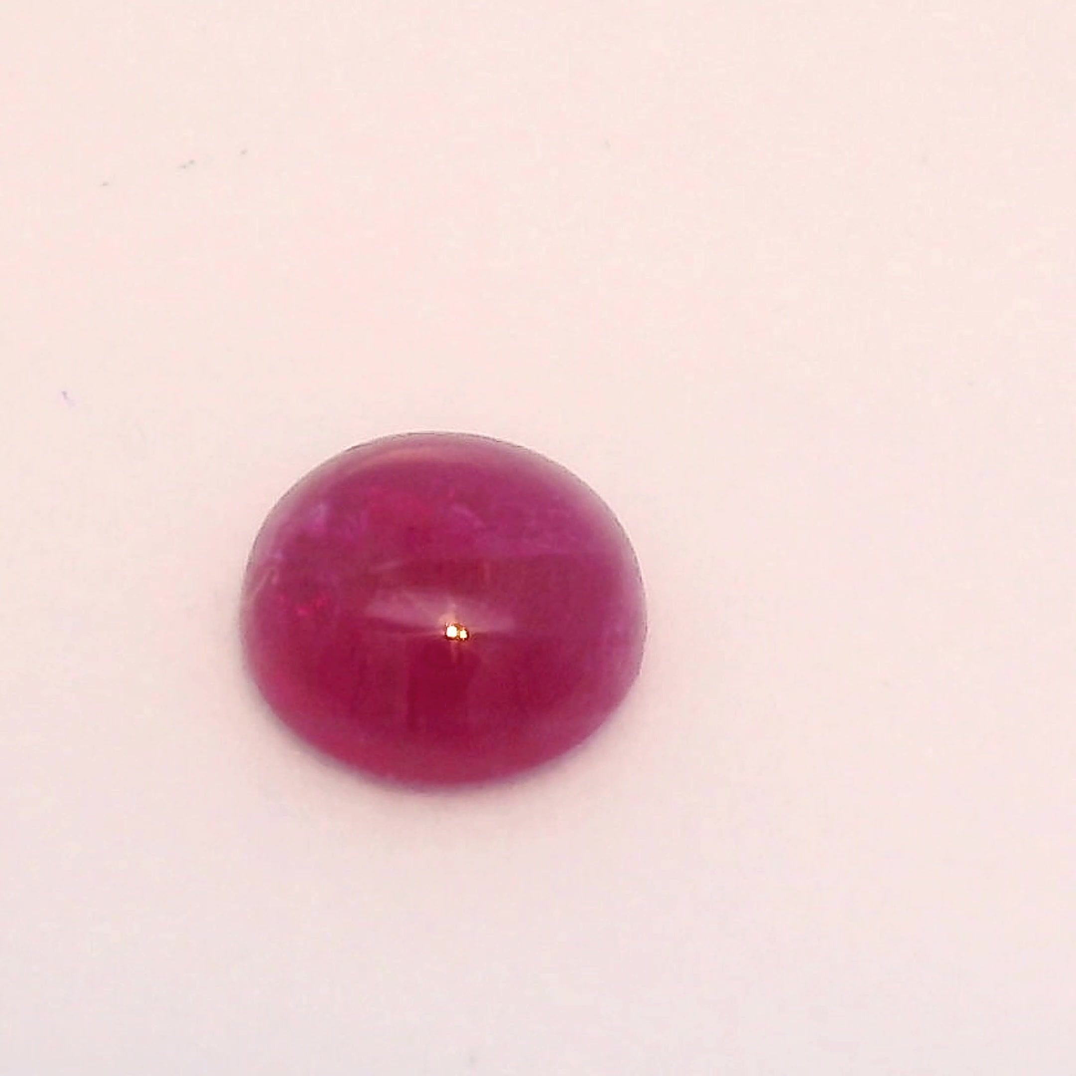 0.68 Carat Red Round Ruby