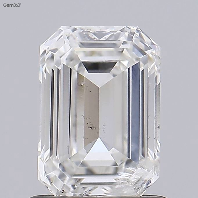 1.01ct F SI2 Rare Carat Ideal Cut Emerald Lab Grown Diamond