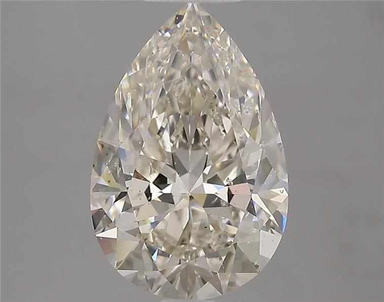 3.02ct K SI2 Rare Carat Ideal Cut Pear Diamond