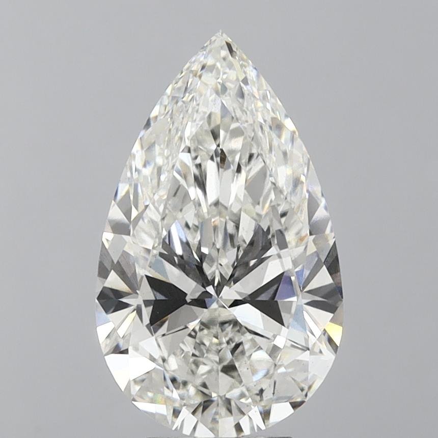 6.03ct H VS2 Very Good Cut Pear Lab Grown Diamond