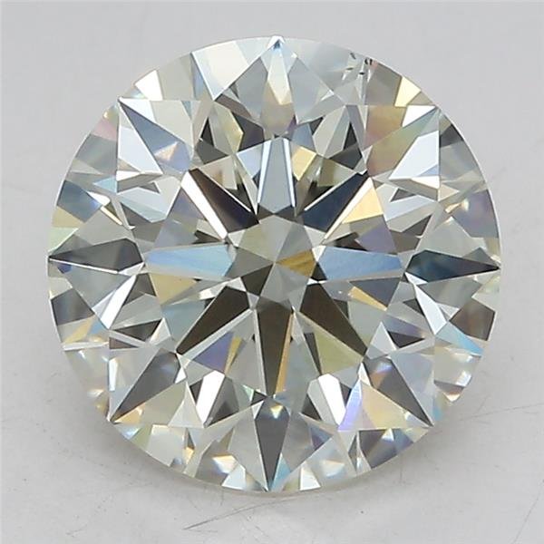 3.14ct J VS1 Rare Carat Ideal Cut Round Lab Grown Diamond