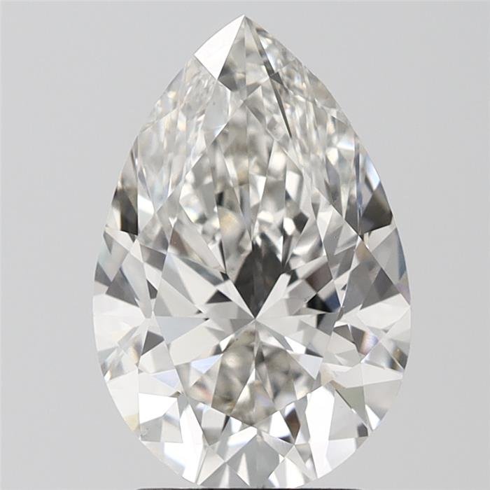 3.18ct H VS1 Rare Carat Ideal Cut Pear Lab Grown Diamond