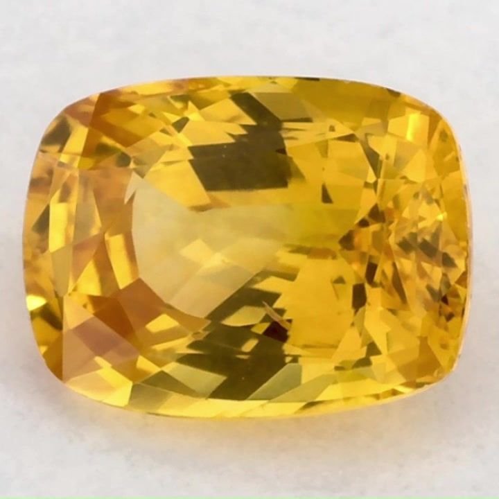 1.16 Carat Yellow Cushion Sapphire