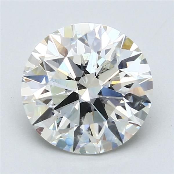 3.21ct I SI2 Rare Carat Ideal Cut Round Diamond