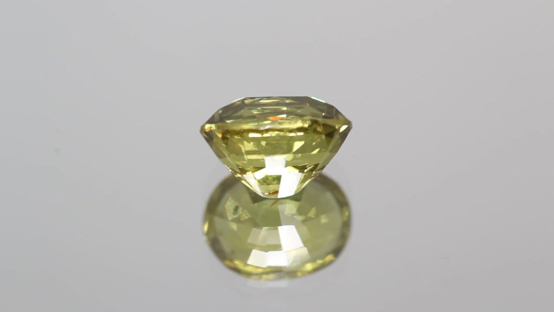 3.23 Carat Green Oval Sapphire