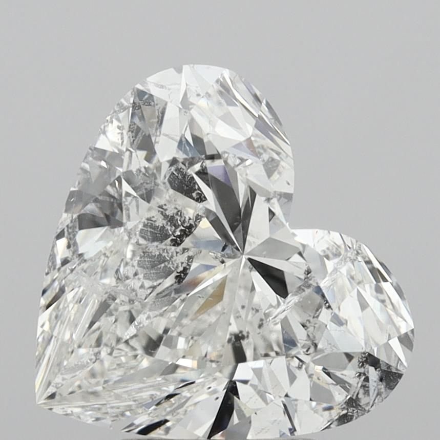 3.30ct F SI2 Rare Carat Ideal Cut Heart Diamond