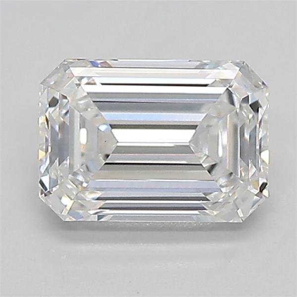 0.97ct F VVS2 Rare Carat Ideal Cut Emerald Lab Grown Diamond