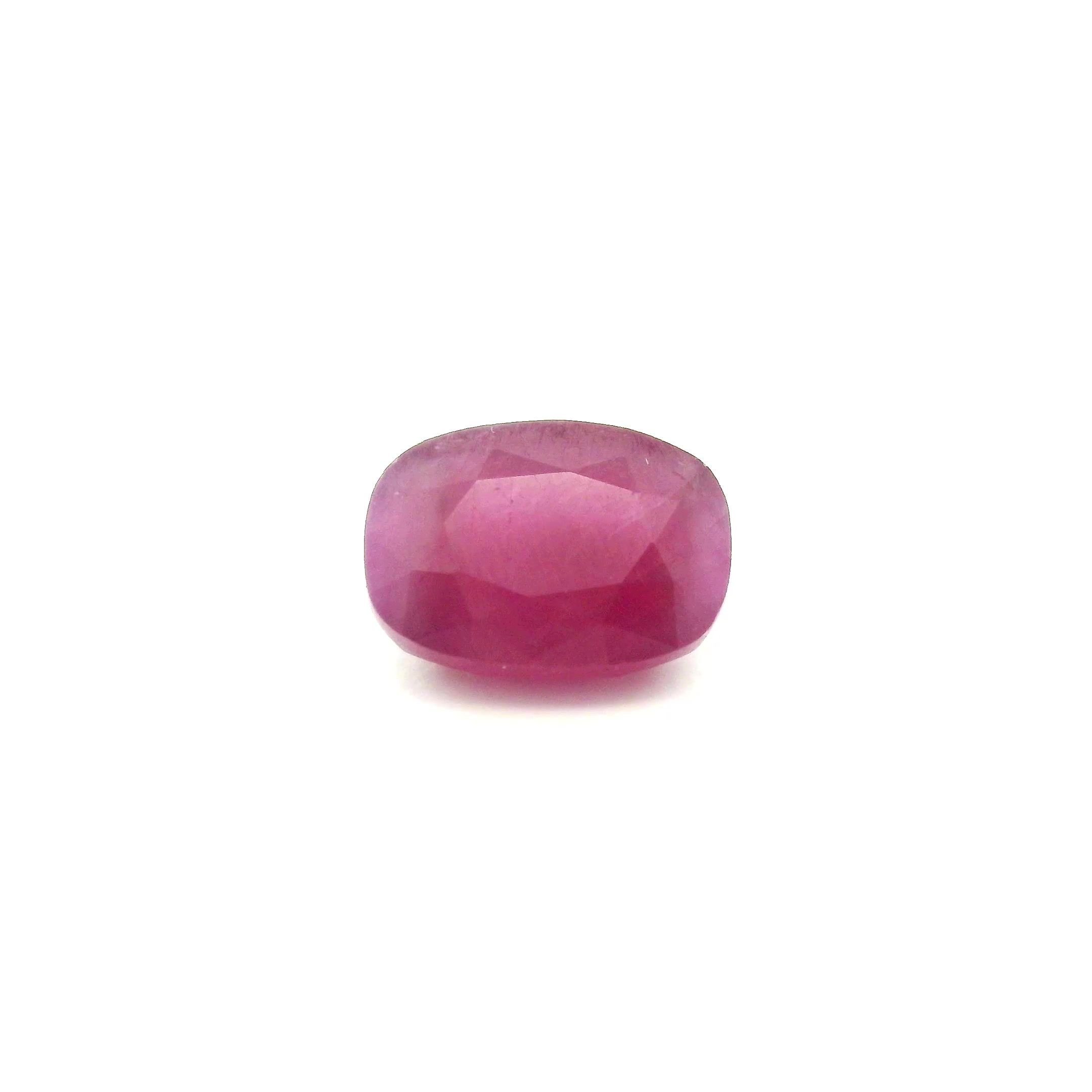 3.17 Carat Red Cushion Ruby