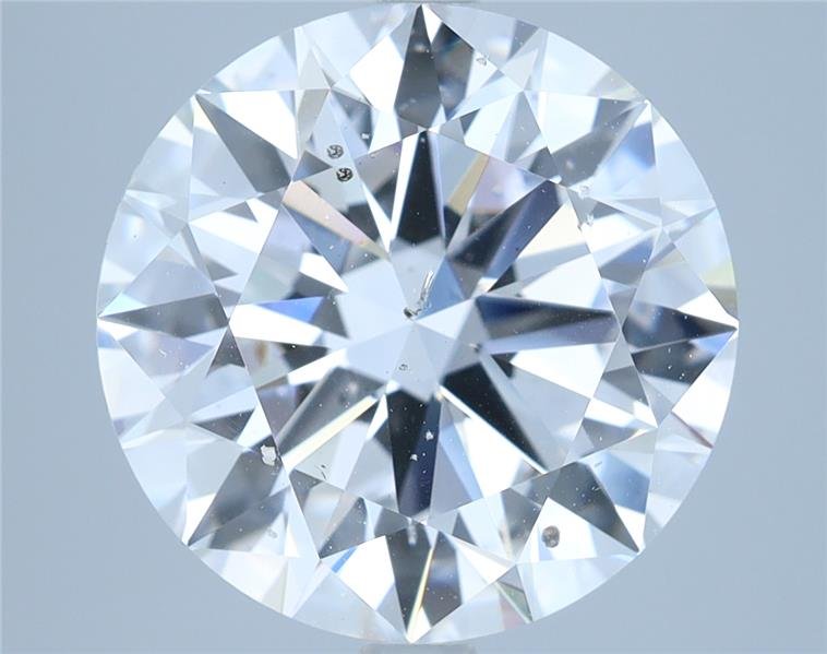 5.34ct D SI2 Rare Carat Ideal Cut Round Diamond