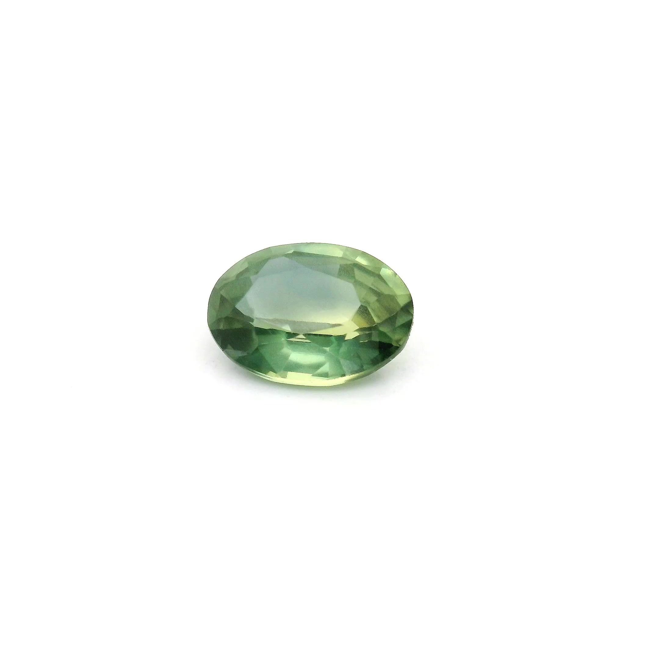 0.85 Carat Green Oval Sapphire