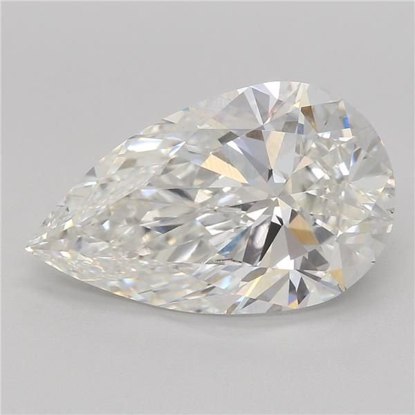 3.57ct F VS1 Rare Carat Ideal Cut Pear Lab Grown Diamond