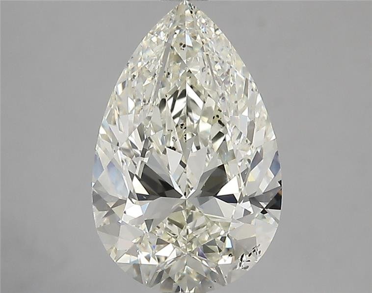 3.02ct K SI1 Rare Carat Ideal Cut Pear Diamond