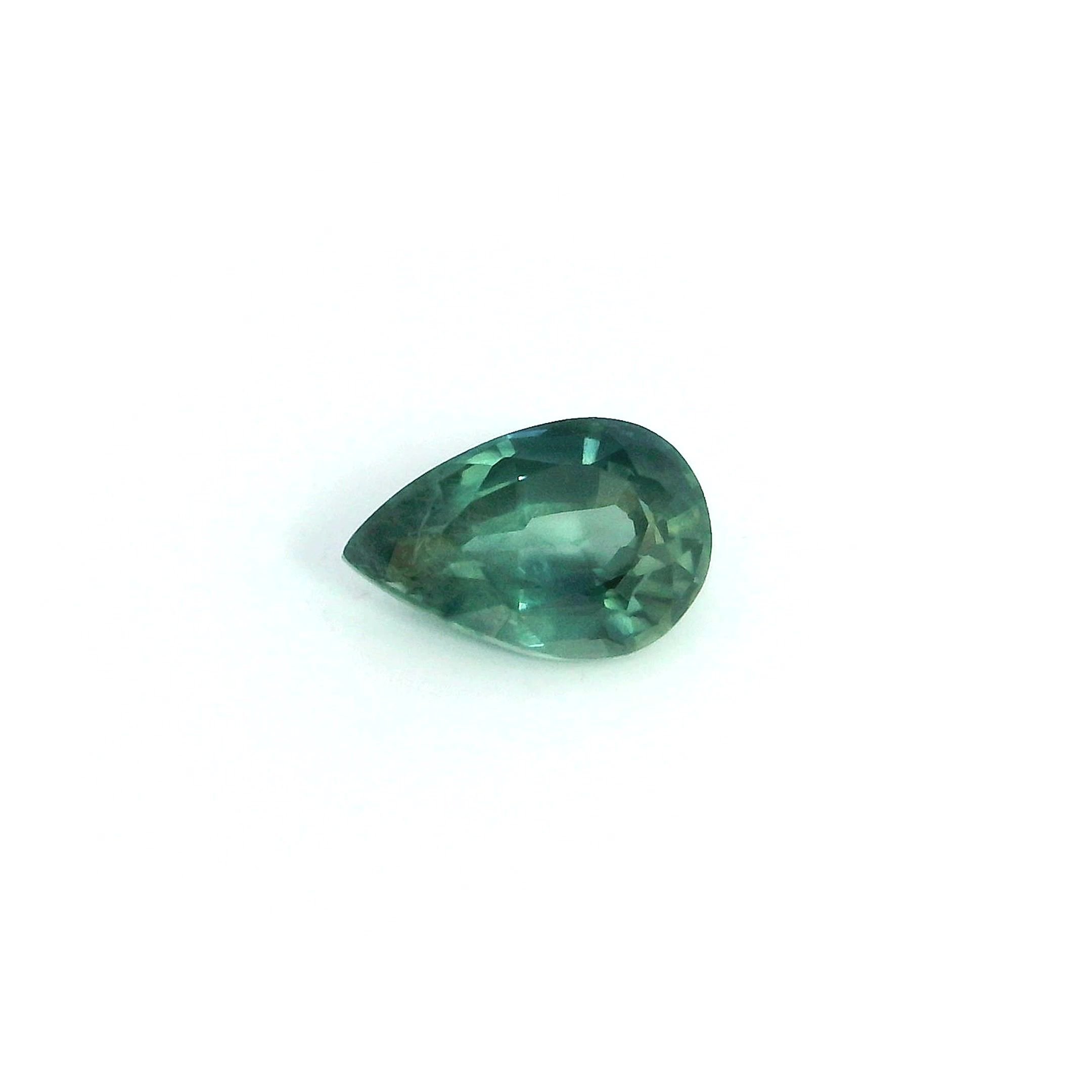 0.61 Carat Green Pear Sapphire