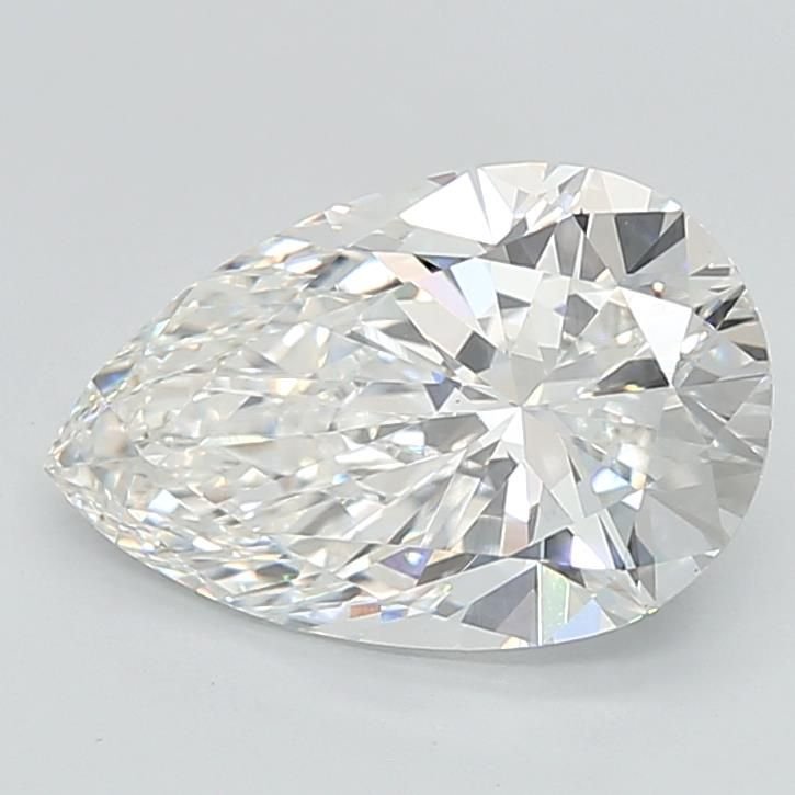 3.51ct F VVS2 Rare Carat Ideal Cut Pear Lab Grown Diamond
