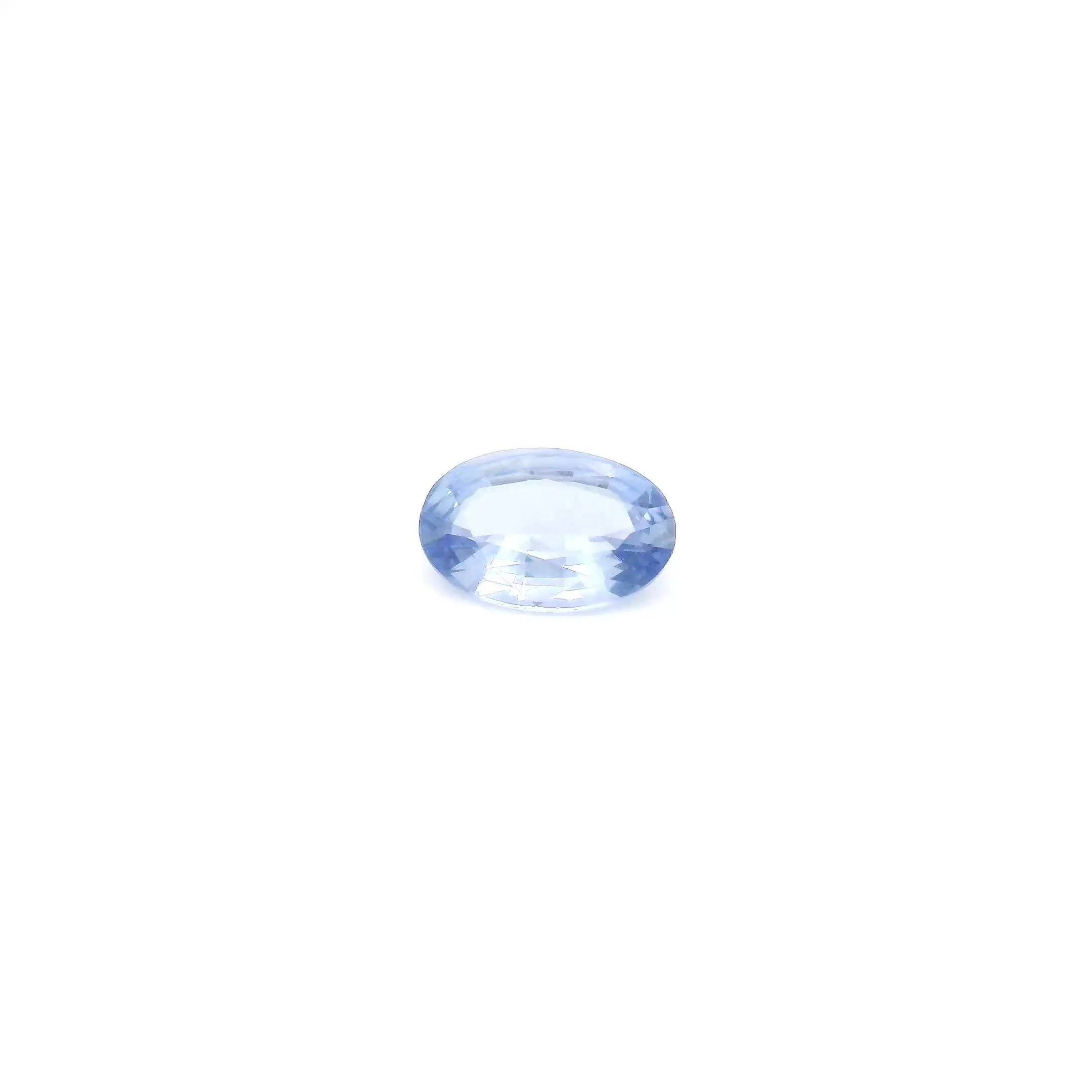 0.43 Carat Light Blue Oval Sapphire