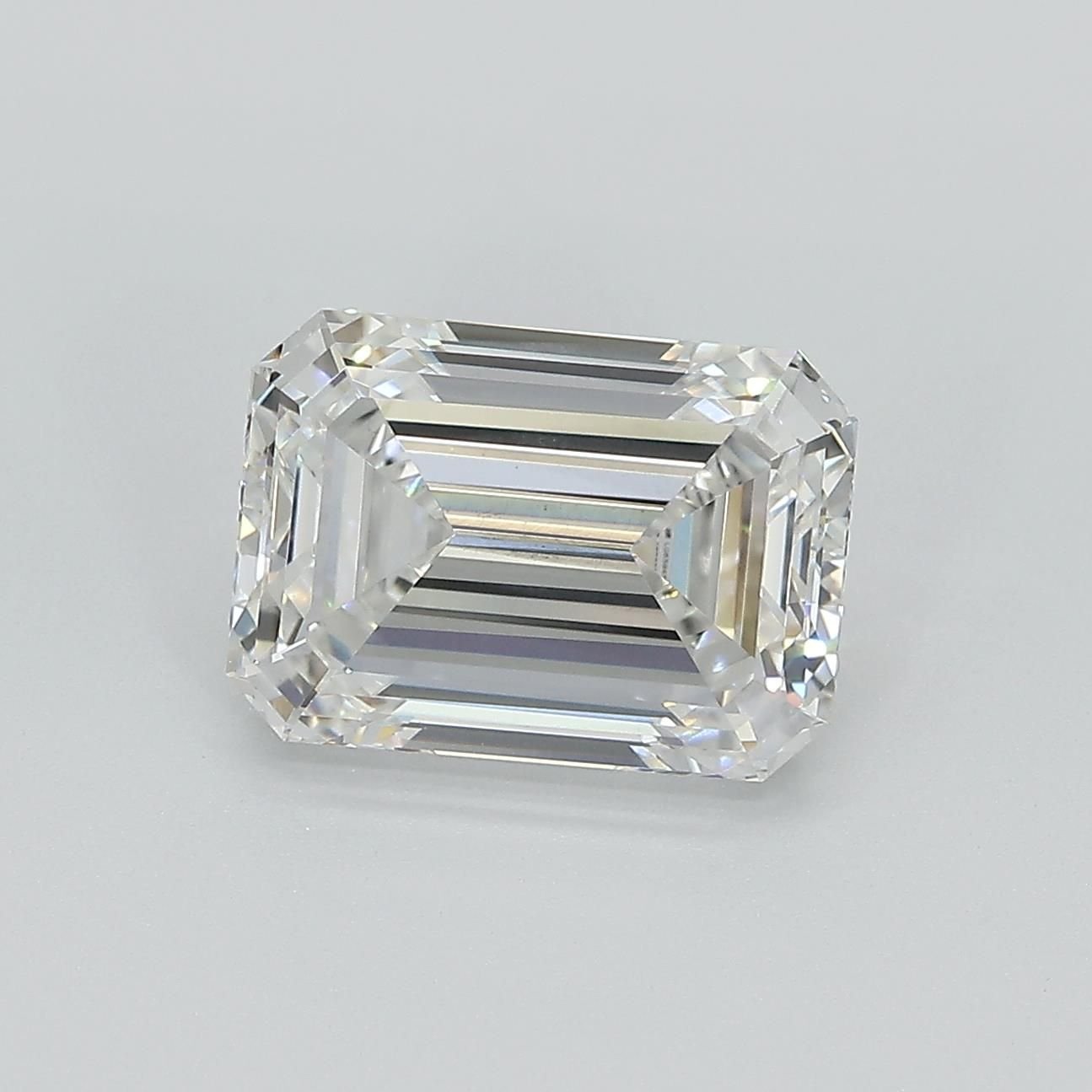 3.61ct F VS2 Excellent Cut Emerald Lab Grown Diamond