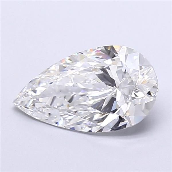 2.70ct F VS1 Rare Carat Ideal Cut Pear Lab Grown Diamond